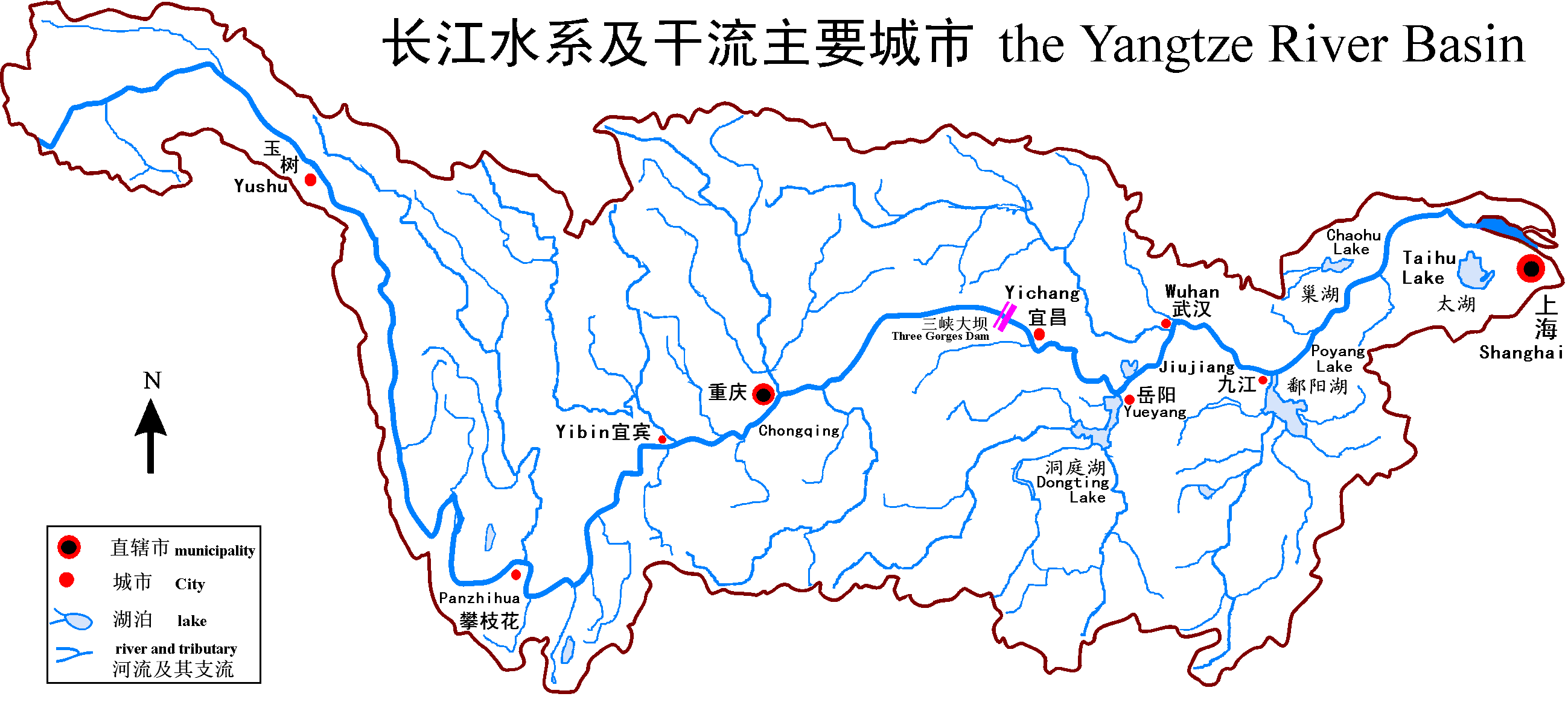 长江流域地图