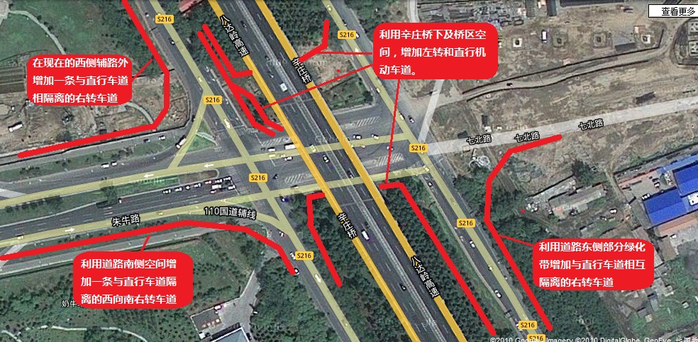 辛庄桥路口道路改造建议(图)