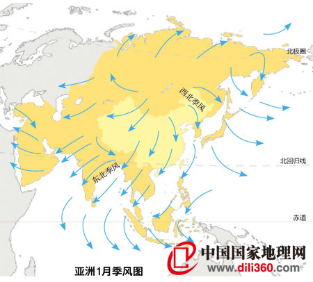 亚洲季风图